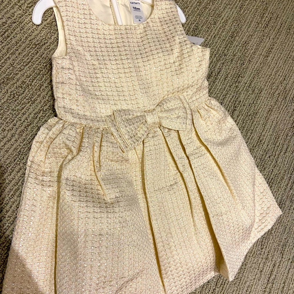 BWNT Carter’s Gold Girls Formal Dress